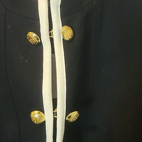 NWT Talbots Black Jacket with White Trim Size 6 - Picture 3 of 11